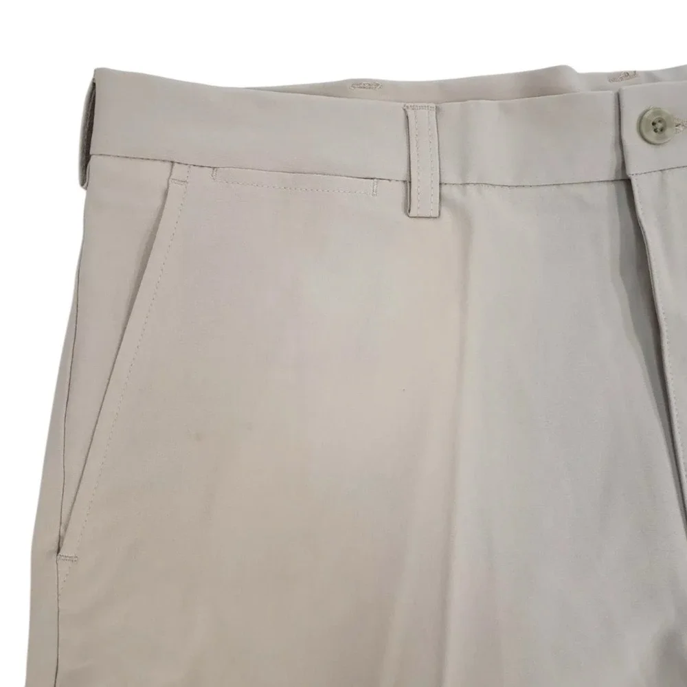 Links Edition Mens Performance Golf‎ Shorts Khaki Flat Front Size 36 MSRP $65